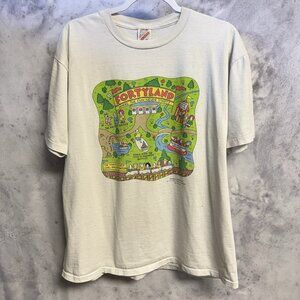 Vintage 90s Shoebox Greetings T Shirt Mens XL Funny Fortyland Birthday